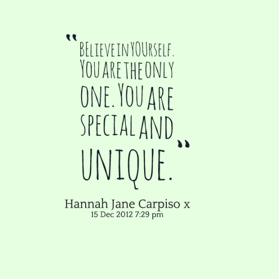 You Are Special And Unique