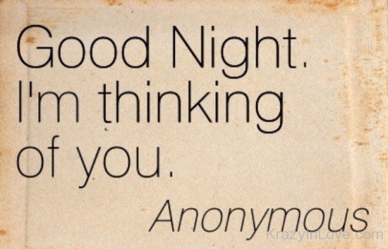 Good Night I'm Thinking Of You