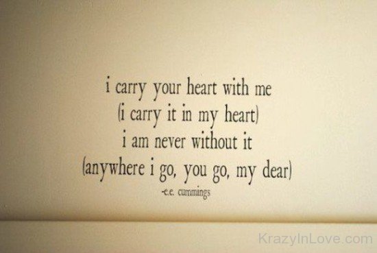 I Carry Your Heart With Me