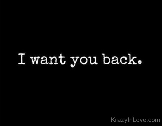 I Want You Back