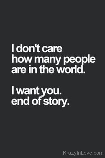 I Want You End Of Story