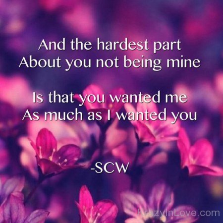 Is That You Wanted Me As Much As I Wanted You