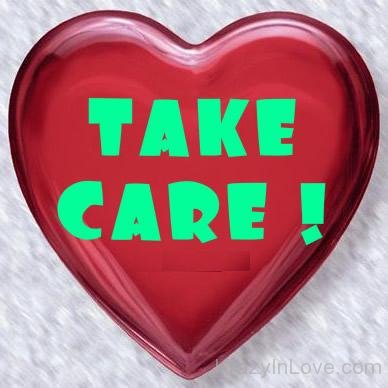 Take Care Red Heart Image