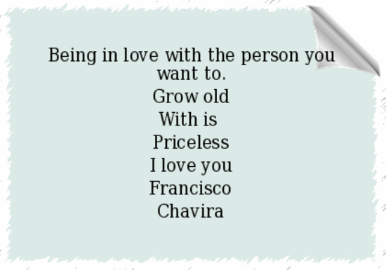 Being In Love With The Person You Want To Grow Old