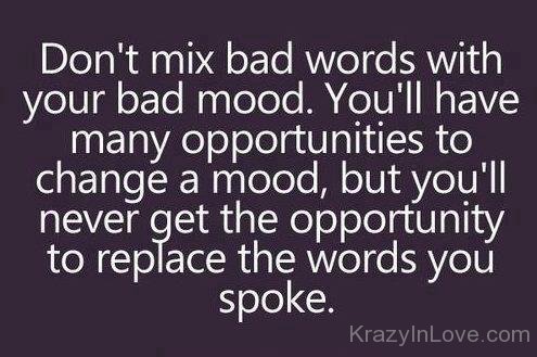 Do Not Mix Bad Words