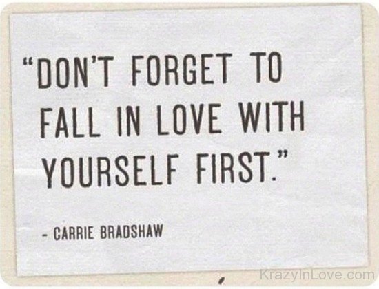 Don't Forget To Fall In Love With Yourself First-dcv305
