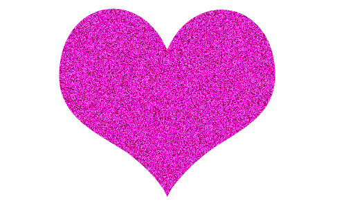 Glittering Pink Heart-uty305