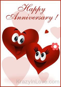 Happy Anniversary Couple Hearts Image