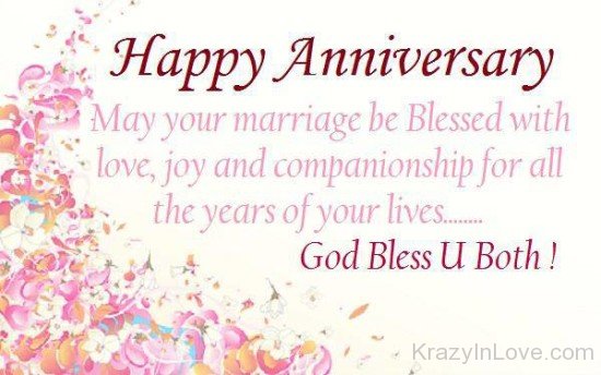 Happy Anniversary May Your Marriage Be Blessed
