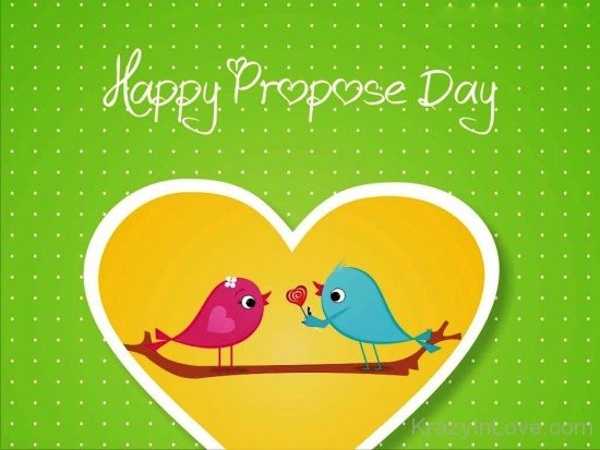 Happy Propose Day Love Birds Image-pol609