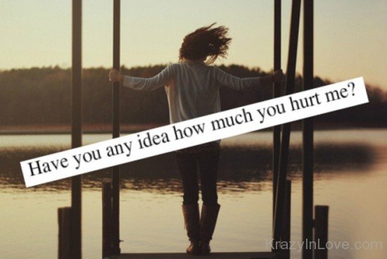 Have You Any Idea How Much You Hurt Me