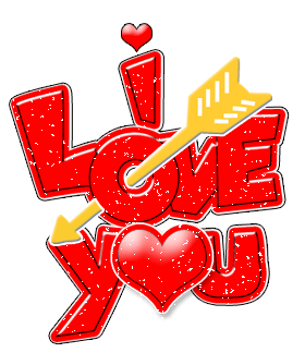 I Love You Red Glittering Image-ag1