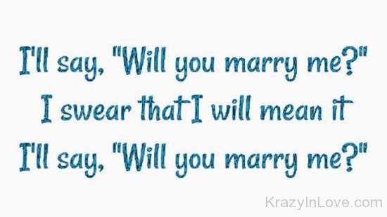 I Say,Will You Marry Me-ght904