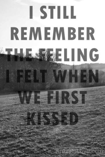 I Still Remember The Feeling I Felt When We First Kissed