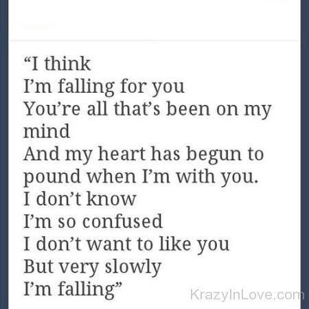 I Think I'm Falling For You