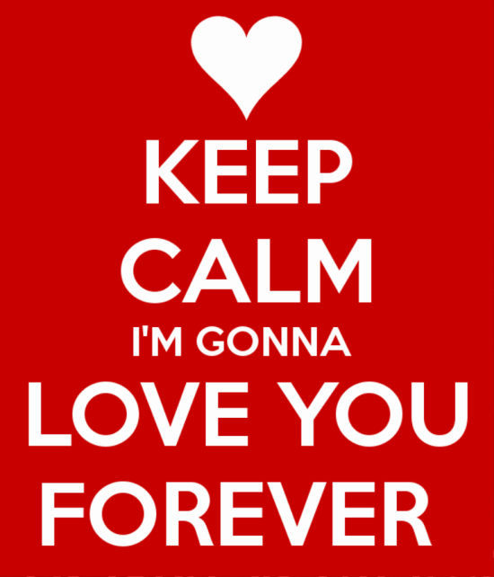 Keep Calm I'm Gonna Love You Forever-sdf616