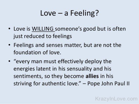 Love A Feeling