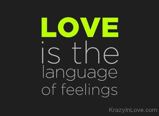 Love Is The Language Of Feelings
