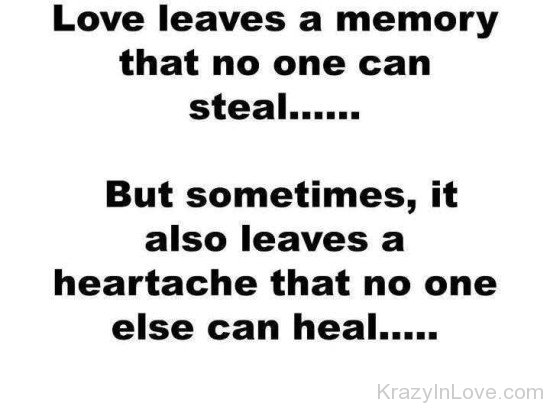 Love Leaves A Memory