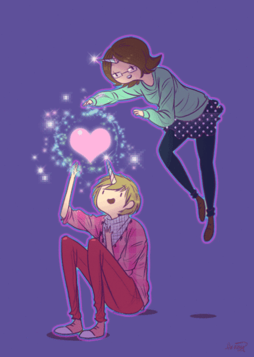Lovely Couple With Hearts-ag1