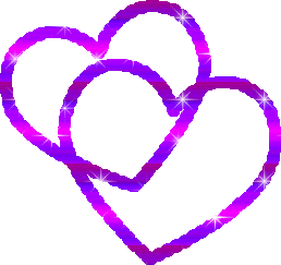 Purple Hearts Glittering Image-uty314