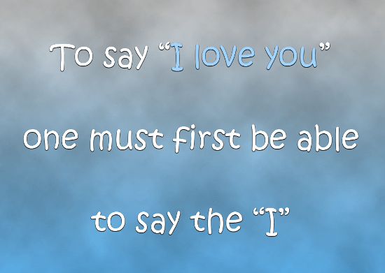 To Say I Love You