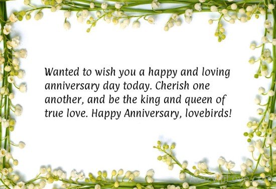 Wanted To Wish You A Happy And Loving Anniversary