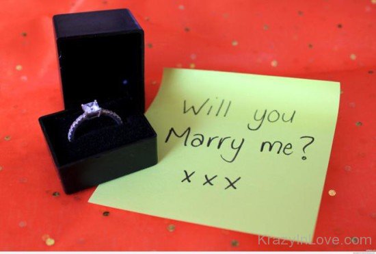 Will You Marry Me With Ring Image