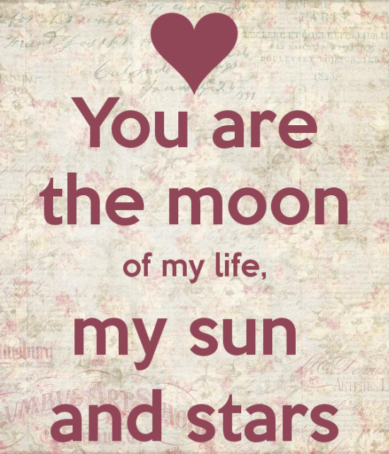 You Are The Moon Of My Life,My Sun And Stars