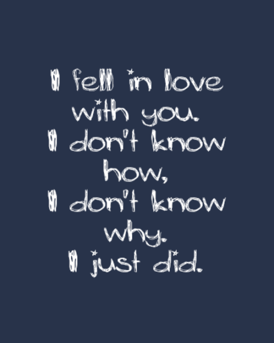 I Fell In Love With You,I Dont Know How-kj813