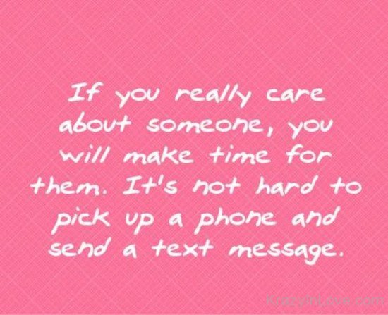 If You Really Care About Someone