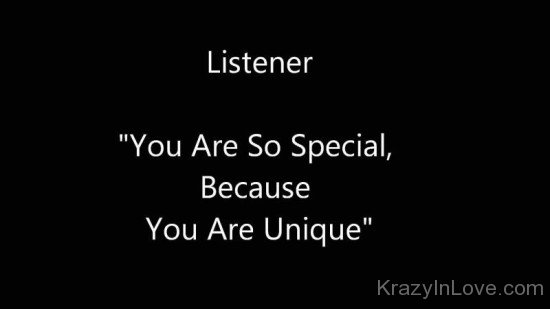 Listener You Are So Special-vf413