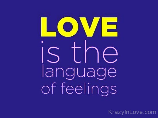 Love Is The Language Of Feelings-tr5412