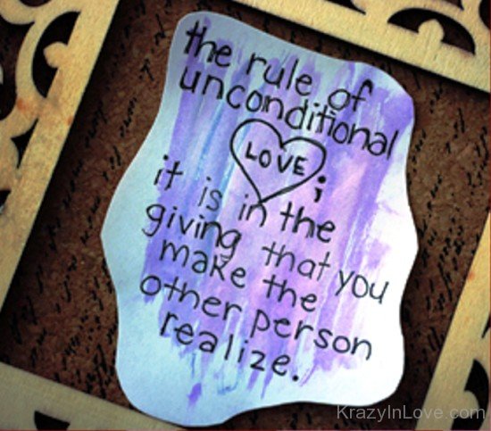The Rule Of Unconditional Love-tr414