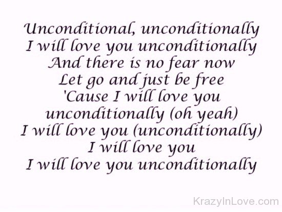 Unconditionally I Will Love You-tr418