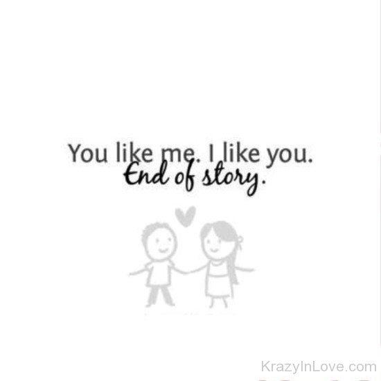 You Like,I Like You End Of Story-re433