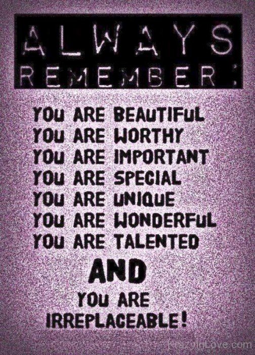 Always Remember You Are Beautiful-vb601