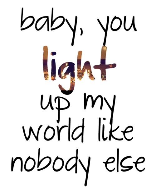 Baby,You Light Up My World-fv402