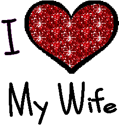 I Love My Wife Glittering Heart-cy508