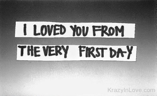I Loved You From The Very First Day-DG507