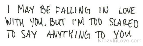 I May Be Falling In Love With You-tr513