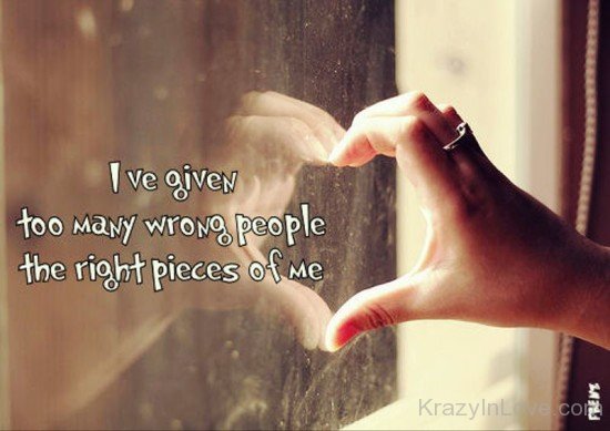 I've Given Too Many Wrong People-ed133