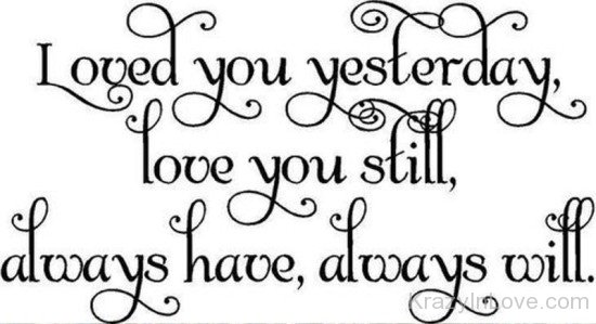 Loved You Yesterday-rv316