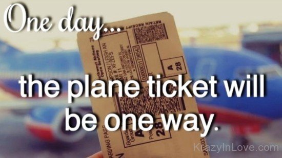 One Day The Plane Ticket-dv518