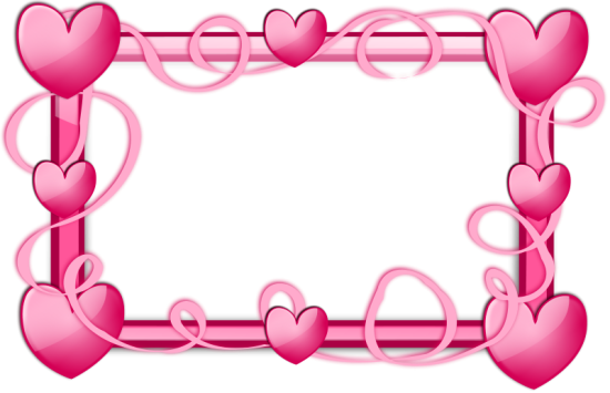 Pink Hearts Frame Image-rv513