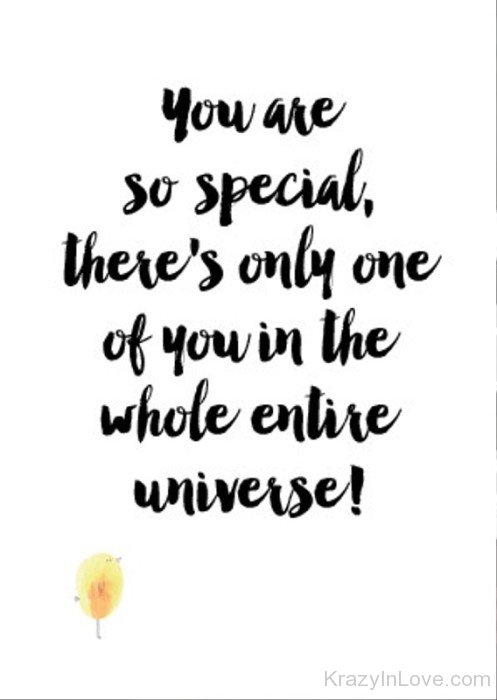 You Are So Special There's Only One-mu417