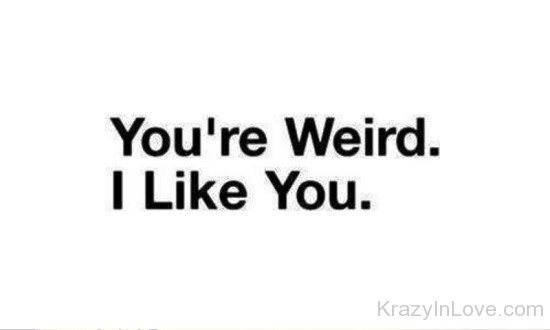 You're Weird I Like You-vt422