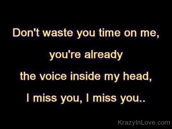Don't Waste You Time On Me-vbt501