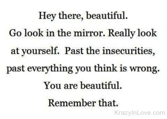 Hey There,Beautiful Go Look In The Mirror-rew206