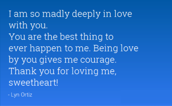 I Am So Madly Deeply In Love With You-tvc319